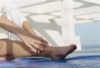 Woman stretching
